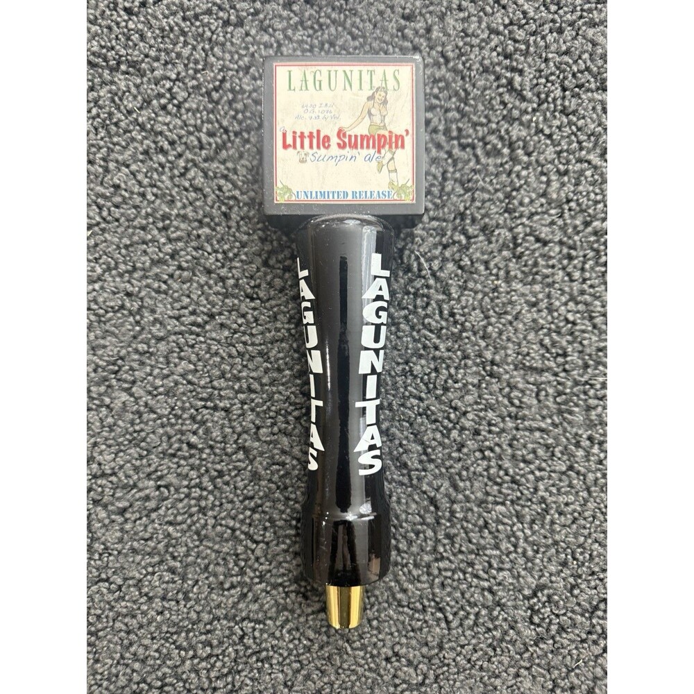 Lagunitas Little Sumpin' Sumpin' Ale Beer Tap Handle Knob Black Breweriana